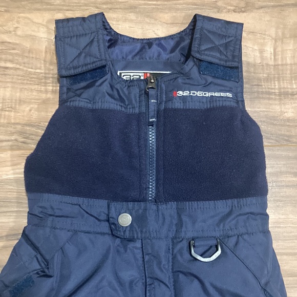 32 Degrees navy blue snow bibs size 2T - Picture 4 of 8